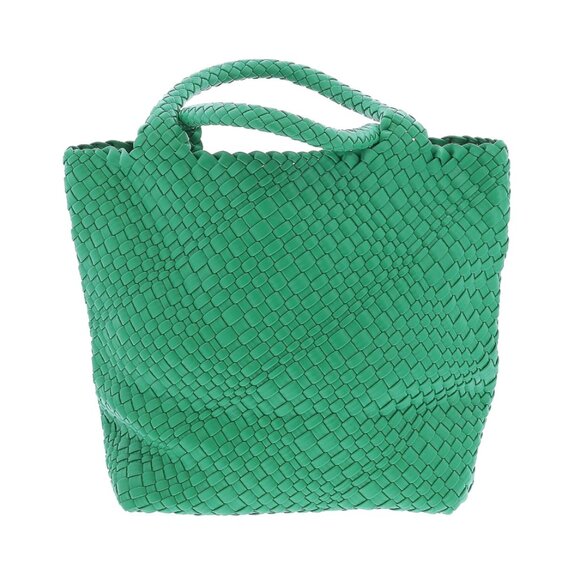 Green Vegan Leather Tote Bag - Picture 2 of 7